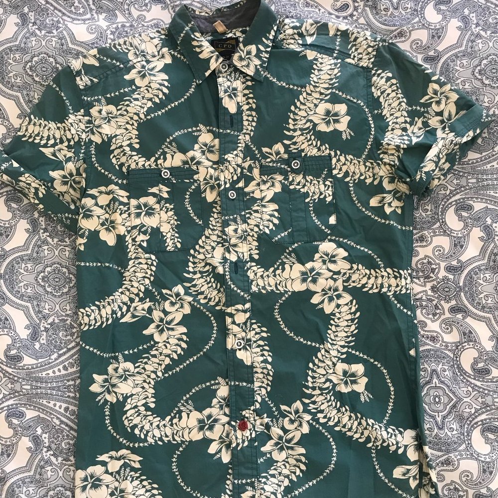 CPO Mens Hawaiian Print Shirt